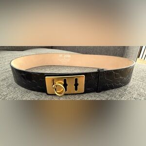 St. John Genuine Leather Belt